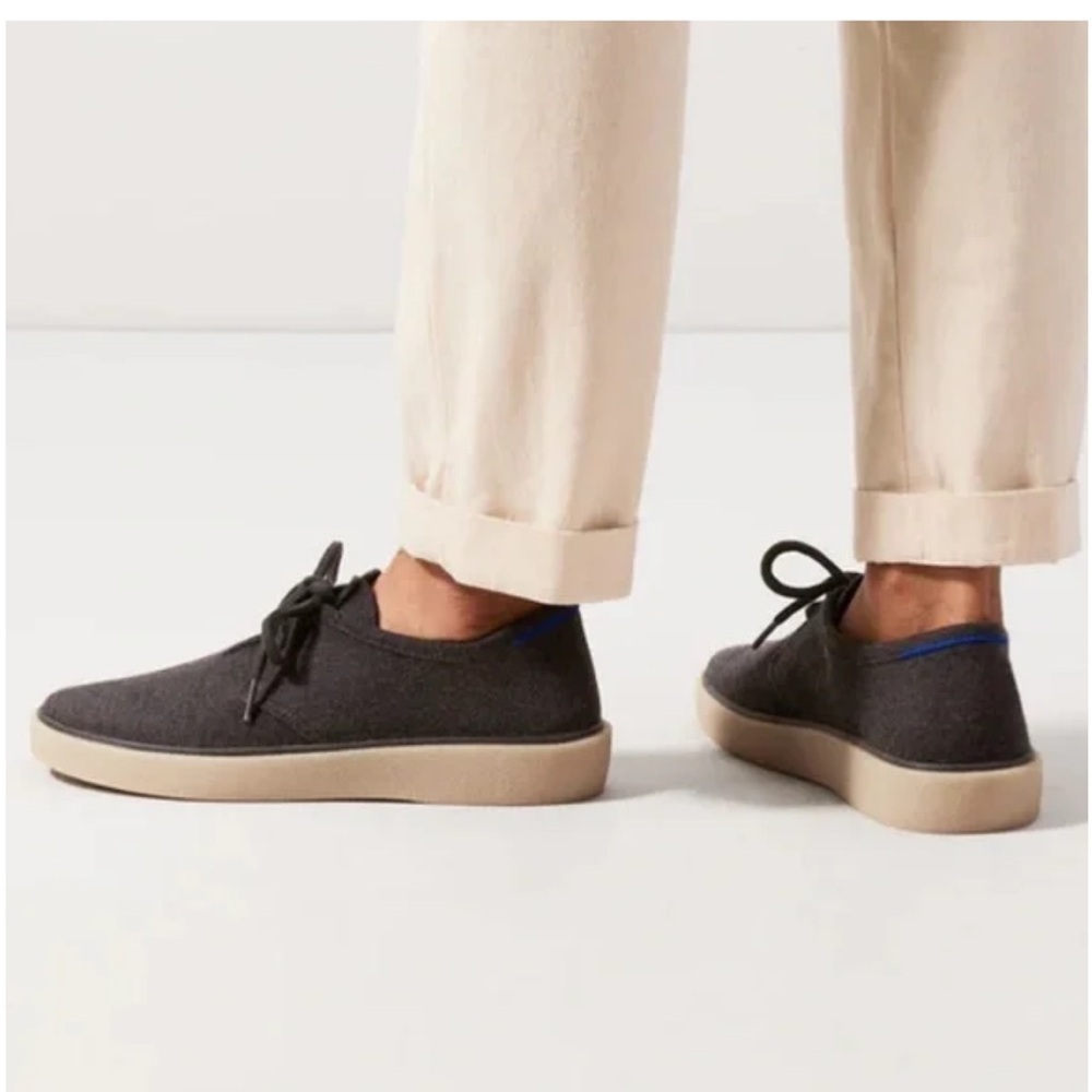 Rothy’s Men’s Lace Up Sneaker Vintage Brown Wool Size 14 NIB